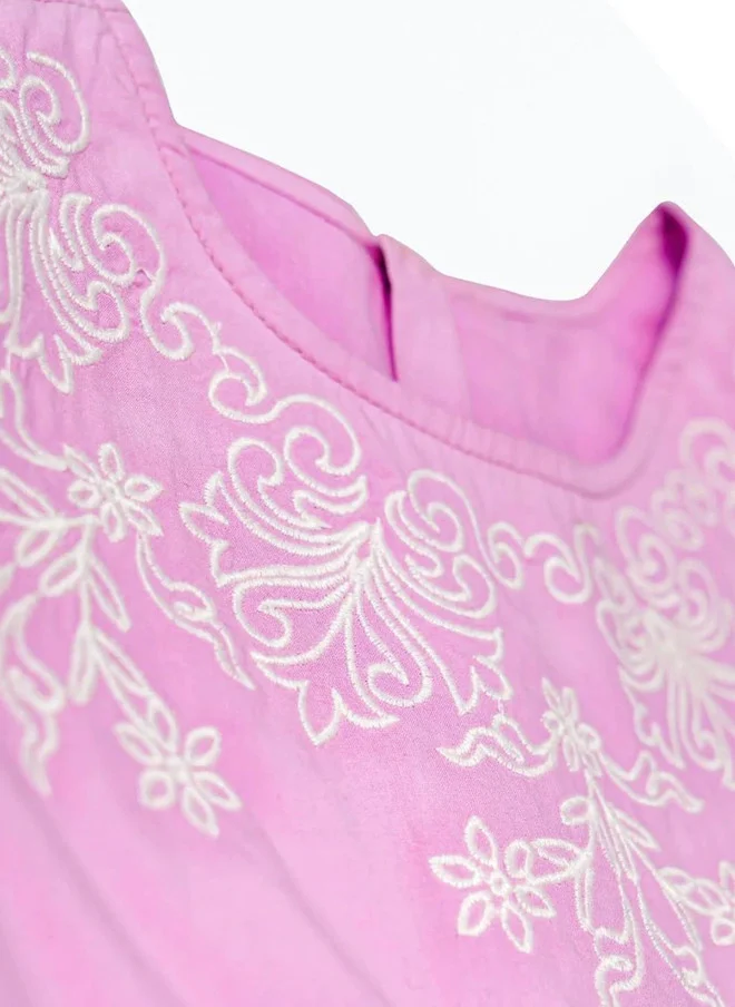 Luxe & Hardy Lisa Girls Embroidered Cotton Dress